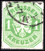 Prussia 1867 1k yellow-green fine used.