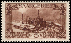 Saar 1926-32 5f Burbach Steelworks lightly mounted mint.