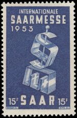 Saar 1953 Saar Fair lightly mounted mint.