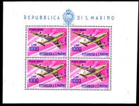 San Marino 1963-65 1000l Boeing 737 souvenir sheet unmounted mint.
