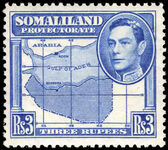 Somaliland 1938 3r bright blue unmounted mint.