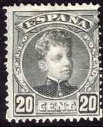 Spain 1901-05 20c olive-black lightly mounted mint.