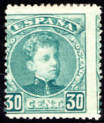 Spain 1901-05 30c bluish-green lightly mounted mint.