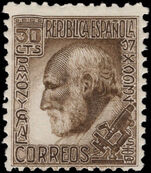 Spain 1931-38 30c Sepia lightly mounted mint.