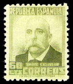 Spain 1931-38 60c Castelar no control perf 11½ lightly mounted mint.