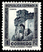 Spain 1931-38 1p Cenca no control lightly mounted mint.