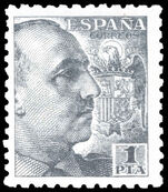 Spain 1939-48 1PTA black unmounted mint.
