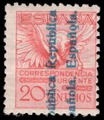 Spain 1931 20c Republica Espanola Express lightly mounted mint.