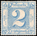Thurn & Taxis Northern District 1866-67 2sgr blue rouletted in colour lightly mounted mint.