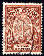 Vatican City 1933 80c Holy Year fine used.