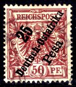 East Africa 1896-99 25p on 50pf fine used.
