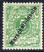 Marshall Islands 1897-1900 5pf green fine mint lightly hinged.