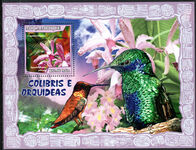 Mozambique 2007 Hummingbirds souvenir sheet unmounted mint.