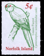 Norfolk Island 2001 Green Parrot unmounted mint.