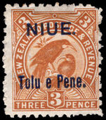 Niue 1903 3d yellow-brown lightly mounted mint.