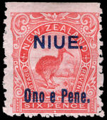 Niue 1903 6d rose-red lightly mounted mint.