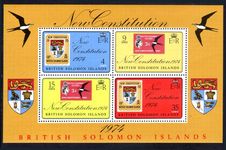 British Solomon Islands 1974 New Constitution souvenir sheet unmounted mint.