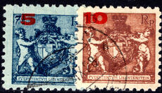 Liechtenstein 1924 perf 9½ provisionals fine used.