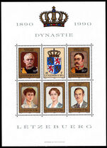 Luxembourg 1990 Nassau-Weilbourg souvenir sheet unmounted mint.