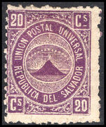 El Salvador 1879-89 20c deep purple unused.