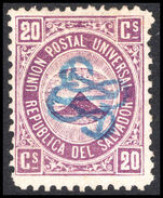 El Salvador 1879-89 20c deep purple fine used.