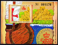 El Salvador 1991 500th Anniversary (1992) of Discovery of America by Columbus (5th issue) souvenir sheet unmounted mint.