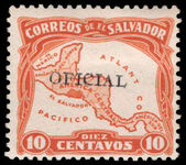 El Salvador 1925-32 10c ATLANT CO official type O152 lightly mounted mint.