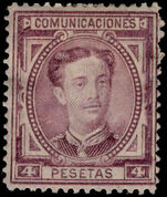 Spain 1876 4p plum lightly mounted mint.