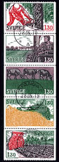 Sweden 1976 Farming booklet strip fine used.