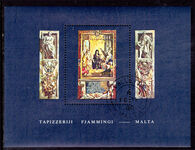 Malta 1980 Flemish Tapestries souvenir sheet fine used.