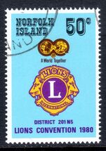 Norfolk Island 1980 Lions fine used.