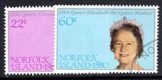 Norfolk Island 1980 Queen Mother fine used.