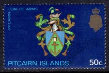 Pitcairn Islands 1969-75 50c Coat of Arms fine used.