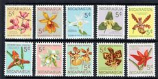 Nicaragua 1962 Orchids Obligatory Tax set unmounted mint.