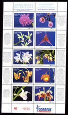 Costa Rica 2007 Orchids sheetlet unmounted mint.
