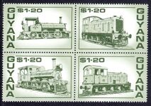 Guyana 1987 Railways $1.20 block unmounted mint.