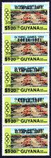Guyana 1988 Olympics strip unmounted mint.