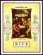 Niue 1991 Christmas souvenir sheet unmounted mint.