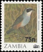 Zambia 1987-88 75n on 2n type II unmounted mint.