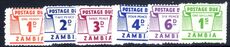 Zambia 1964 Postage due set unmounted mint.