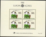 Azores 1988 Europa souvenir sheet unmounted mint.