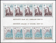 Monaco 1977 Europa Architecture souvenir sheet unmounted mint.