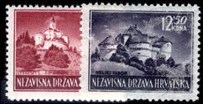 Croatia 1943 Castles unmounted mint.