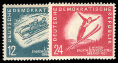 East Germany 1951 Winter Sports unmounted mint.