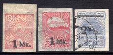 Estonia 1920 (Oct) Uhiselu provisionals lightly mounted mint or fine used.
