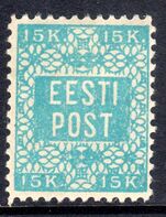Estonia 1918-19 15k perf 11½ lightly mounted mint.