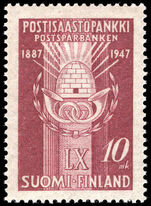 Finland 1947 60th Anniversary of Finnish Postal Savings Bank unmounted mint.