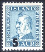 Iceland 1939 Provisional fine lightly mounted mint.
