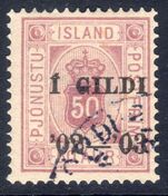 Iceland 1902 50a Official perf 14 fine used.