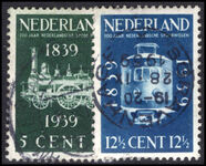 Netherlands 1939 Centenary of Netherlands Railway fine used.